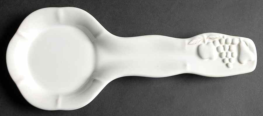 Madeira Harvest (White) Spoon Rest/Holder (Holds 1 Spoon) by Casafina-1
