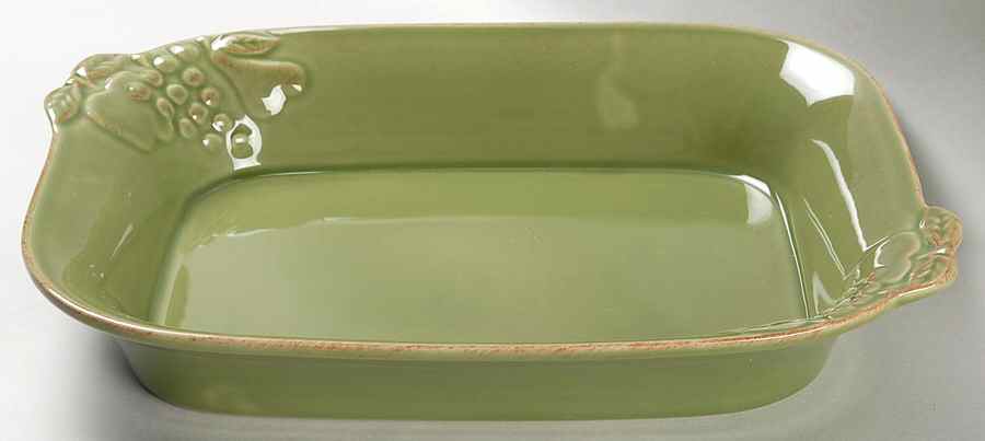 Madeira Harvest (Moss Green) 11" Rectangular Baker by Casafina-1