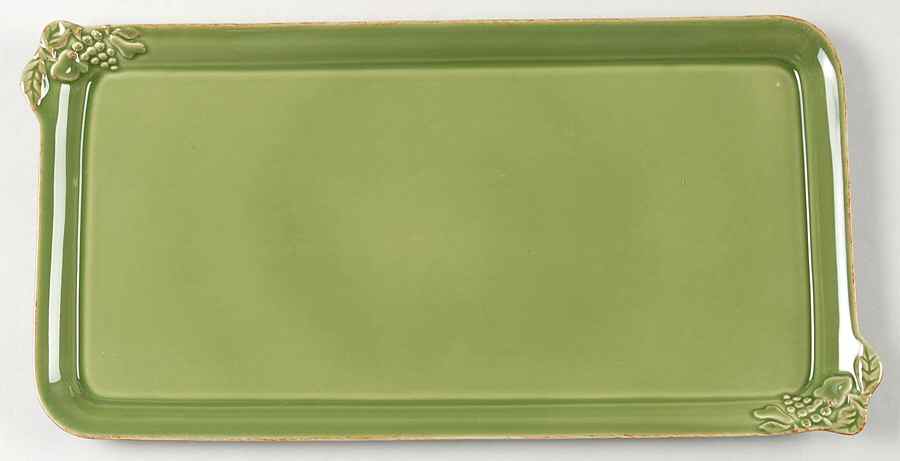 Madeira Harvest (Moss Green) 15" Rectangular Tray by Casafina-1