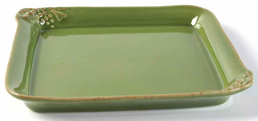 Madeira Harvest (Moss Green) 8" Square Tray by Casafina-1