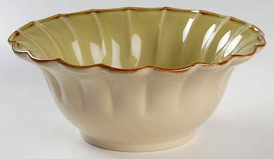 Autumn Waves Celery (Green) 8" Salad Serving Bowl by Casafina-1