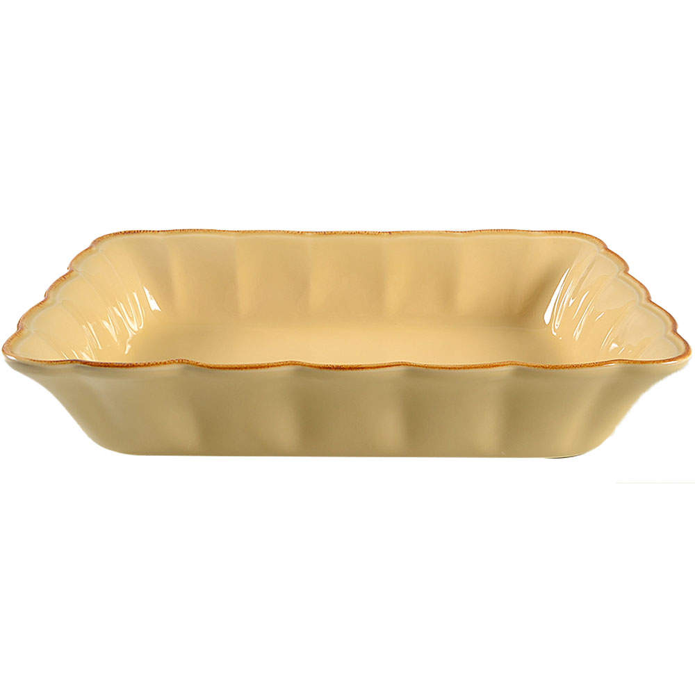 Autumn Waves Oatmeal (Cream) 13"  Rectangular Baker by Casafina-1