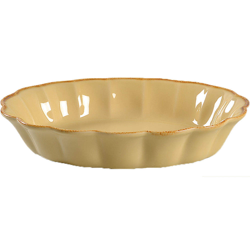 Autumn Waves Oatmeal (Cream) 12'' Oval Baker by Casafina-1