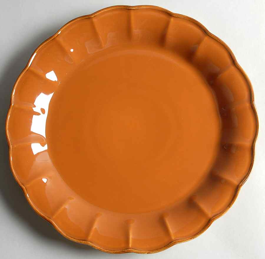 Autumn Waves Pumpkin (Orange) Dinner Plate by Casafina-1