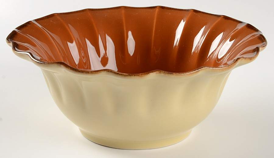 Autumn Waves Pumpkin (Orange) 8" Salad Serving Bowl by Casafina-1
