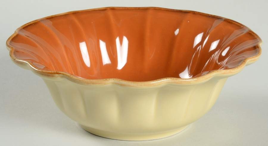 Autumn Waves Pumpkin (Orange) Soup/Cereal Bowl by Casafina-1