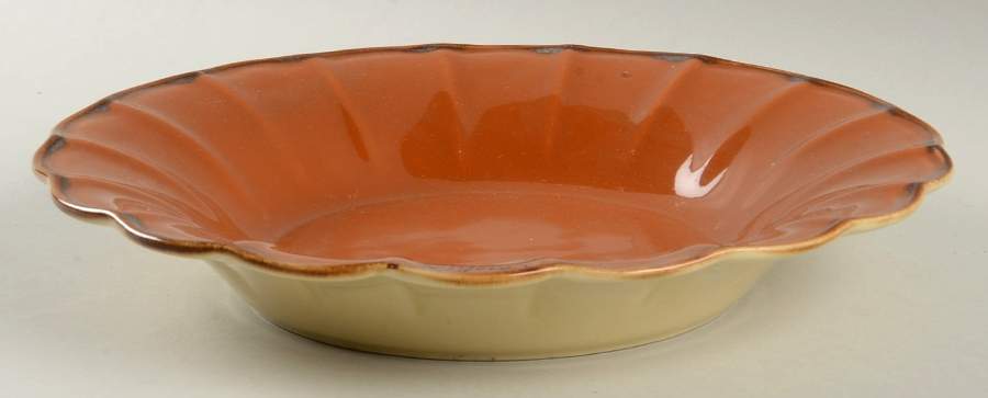 Autumn Waves Pumpkin (Orange) 9" Individual Pasta Bowl by Casafina-1