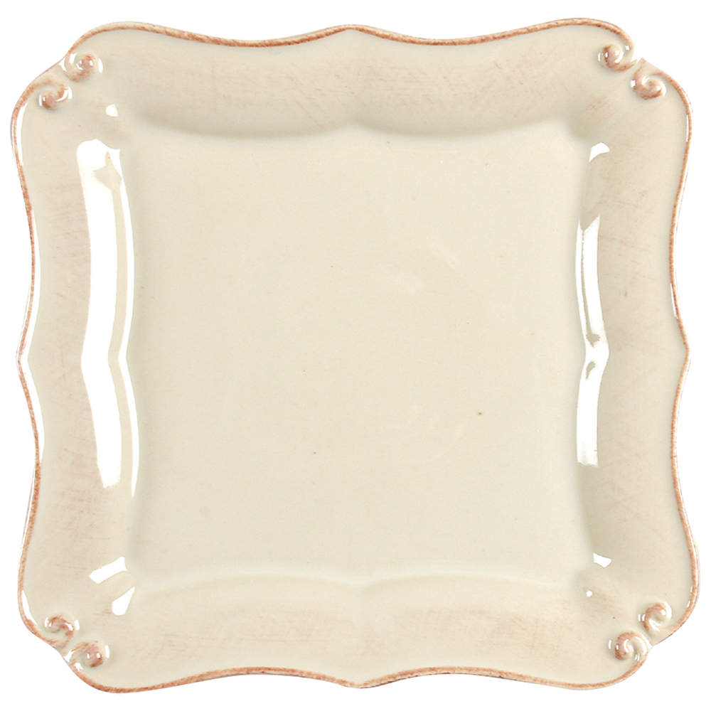Vintage Port Cream Square Salad Plate by Casafina-1