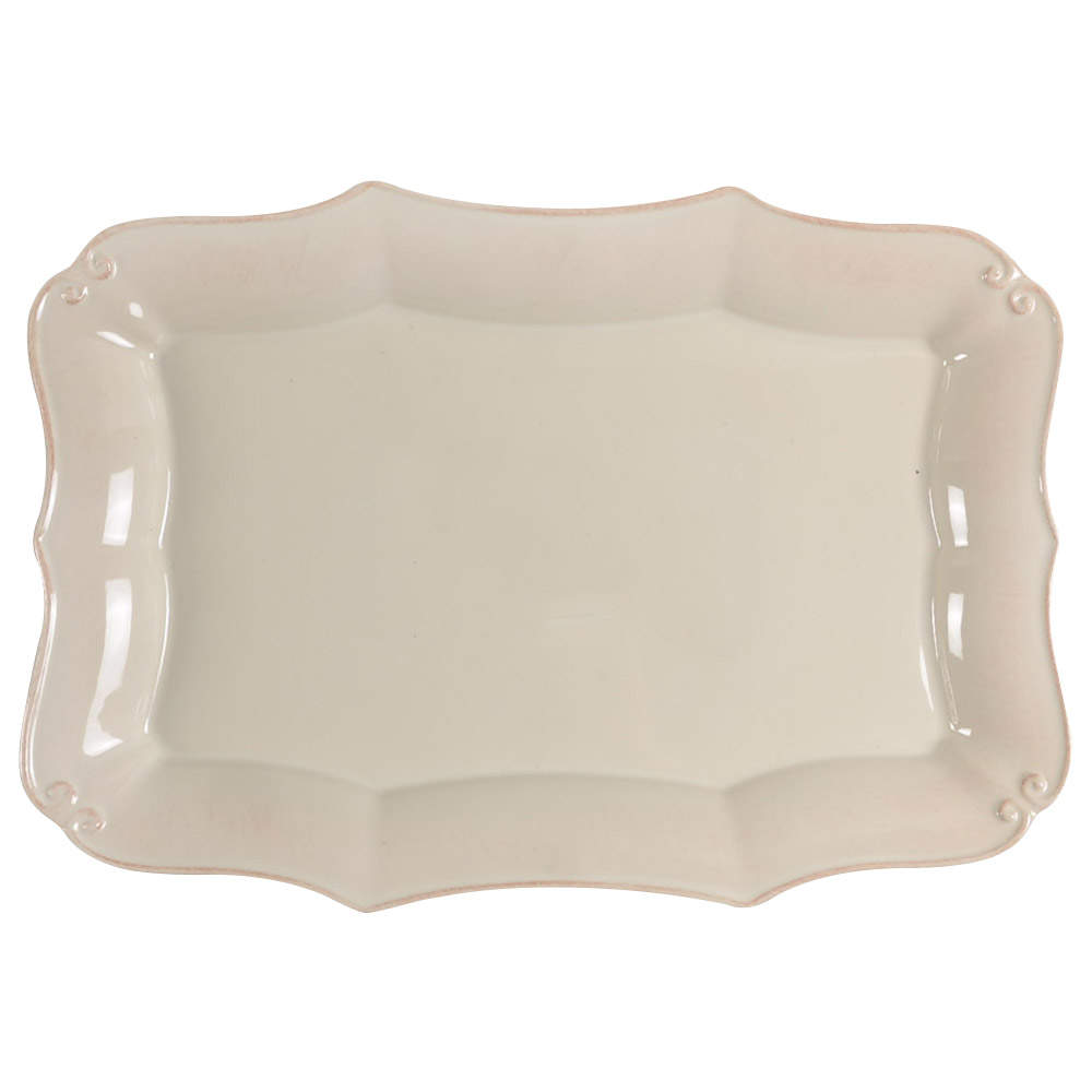 Vintage Port Cream 15" Rectangular Serving Platter by Casafina-1