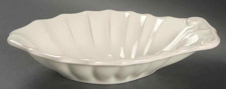 Vintage Port Cream 9" Shell Shaped Dish by Casafina-1