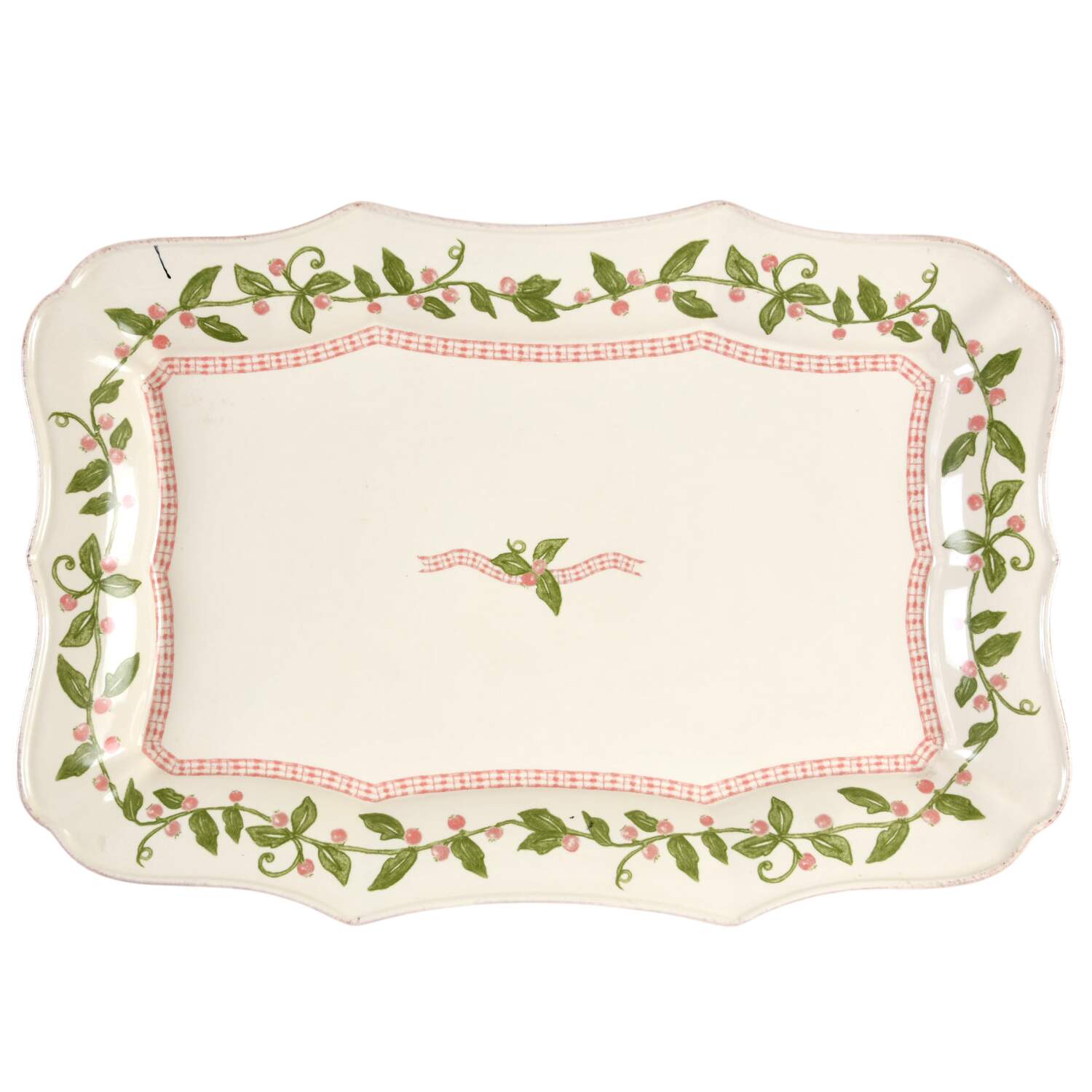 Holly Days 15" Rectangular Serving Platter by Casafina-1