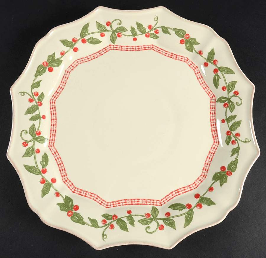Holly Days Dinner Plate by Casafina-1