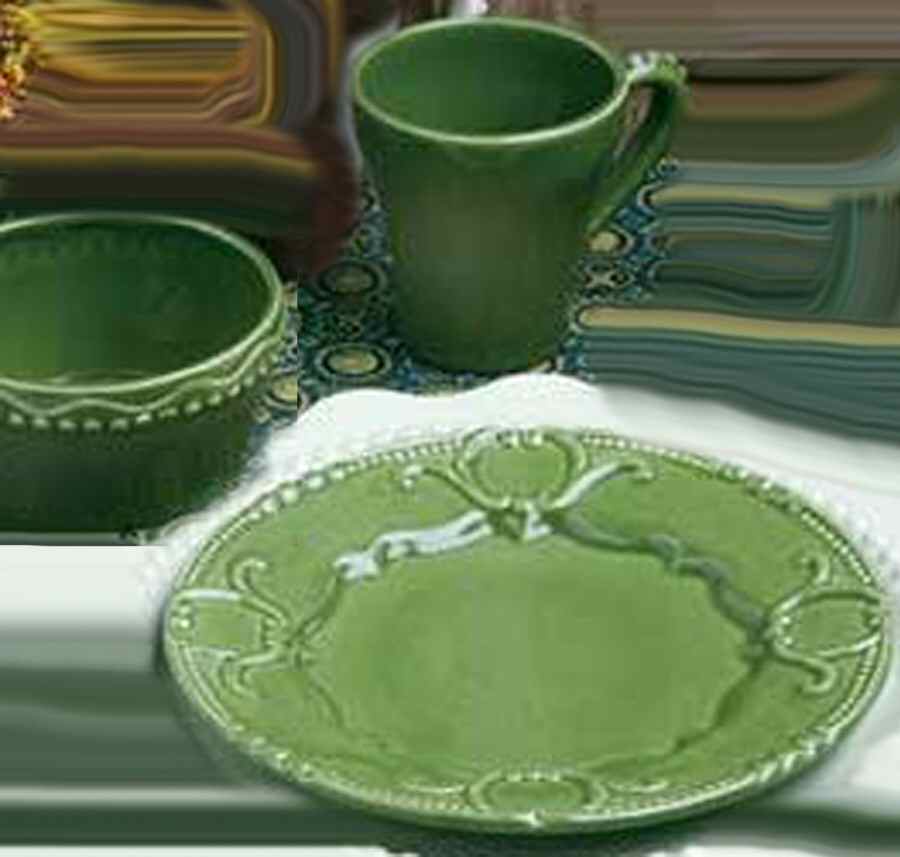 Alhambra Green Dinner Plate by Casafina-1