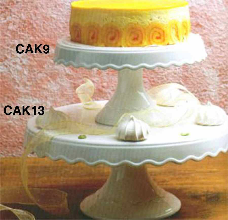Blanc de Blanc 9" Diameter Pedestal Cake Stand by Casafina-1