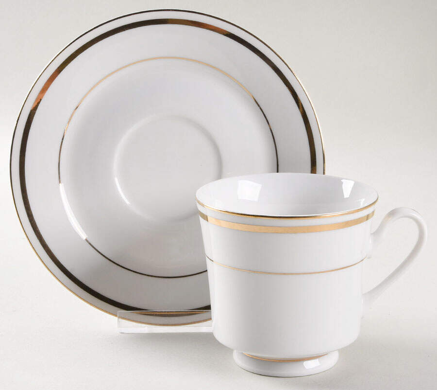 D'Or Footed Cup & Saucer Set by China (Made in China)-1