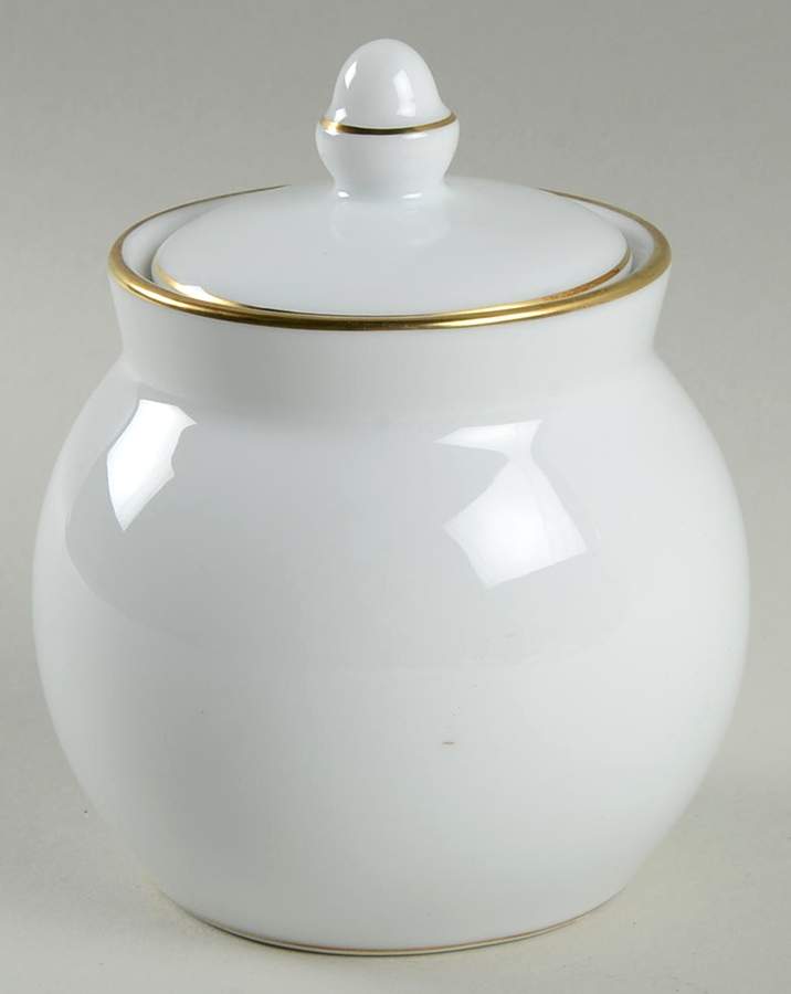 Albi (Gold Trim) Sugar Bowl & Lid by Christofle-1
