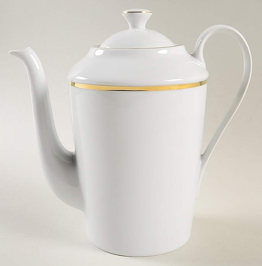 Albi (Gold Trim) Coffee Pot & Lid by Christofle-1