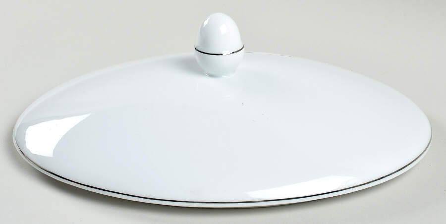 Albi (Platinum Trim) Lid for Oval Vegetable by Christofle-1
