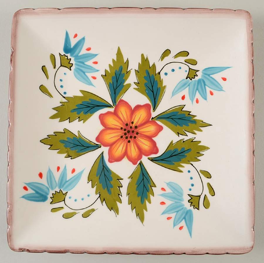 Wildflower Salad Plate by Clay Art-1