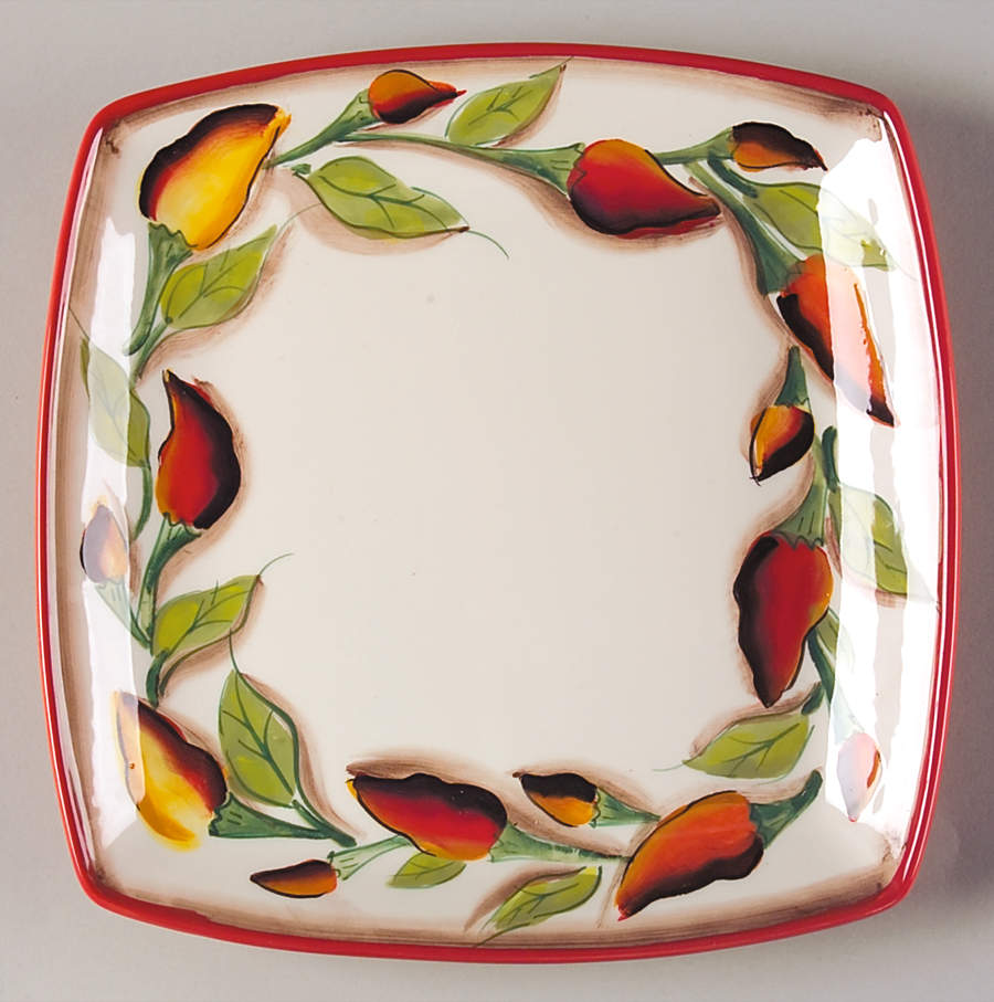 Santiago Square Salad Plate by Clay Art-1