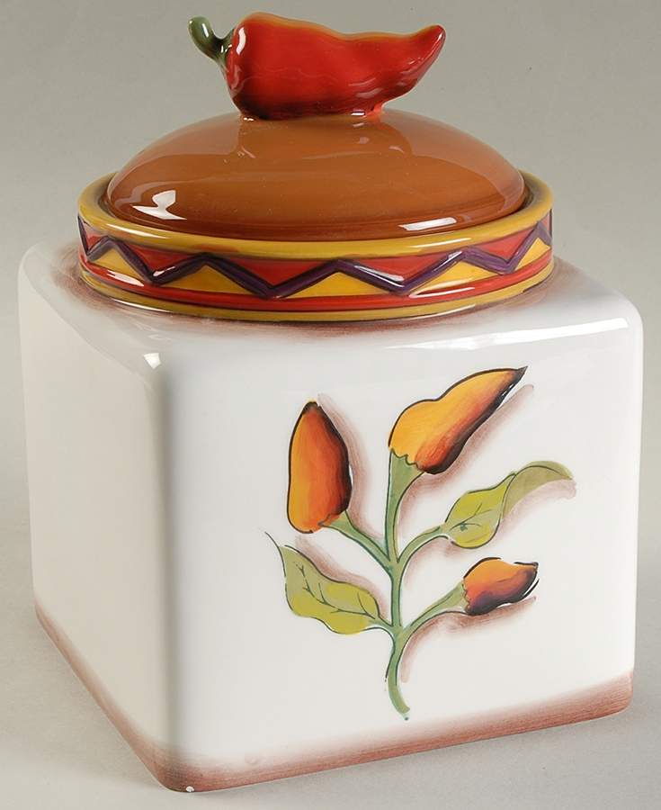 Santiago Small Canister & Lid by Clay Art-1