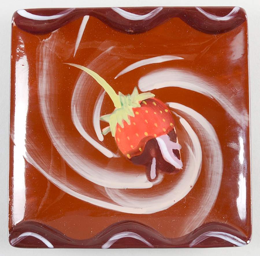 Chocolate Swirls Tidbit Dish by Clay Art-1