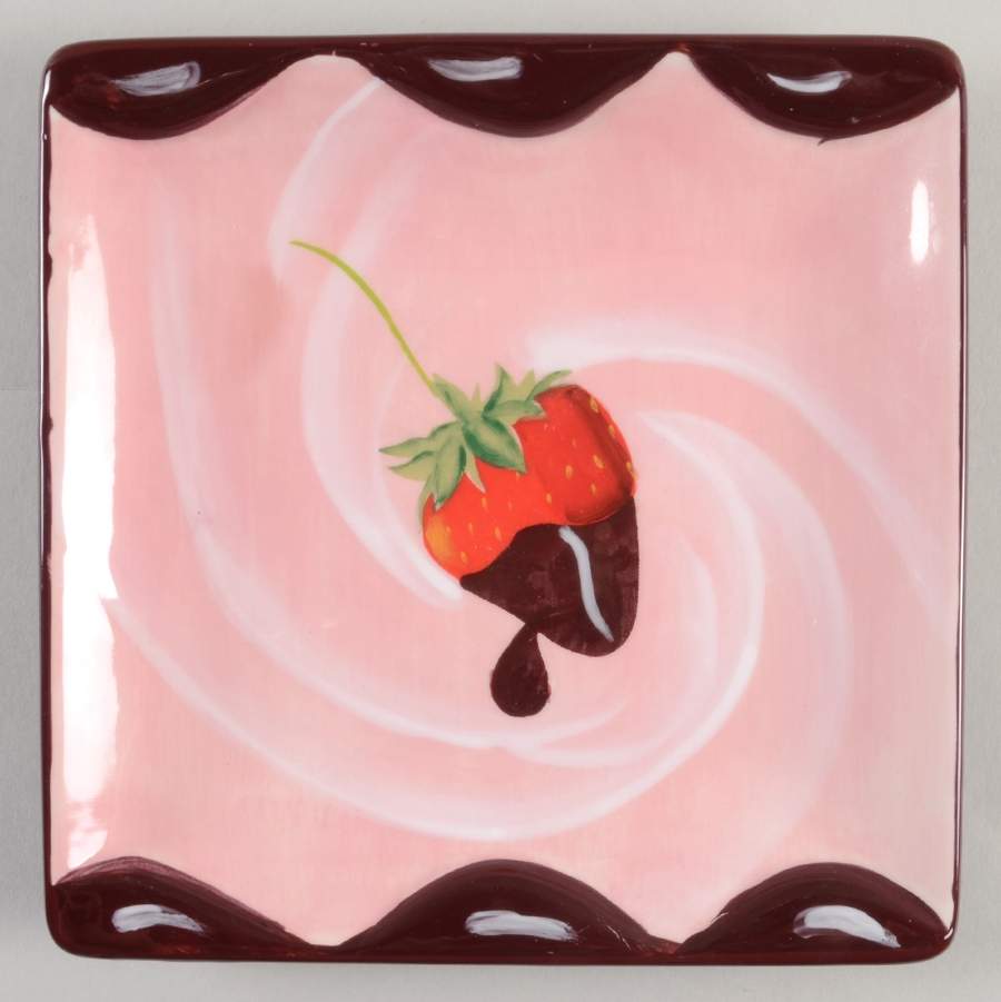 Chocolate Swirls Tidbit Dish by Clay Art-1