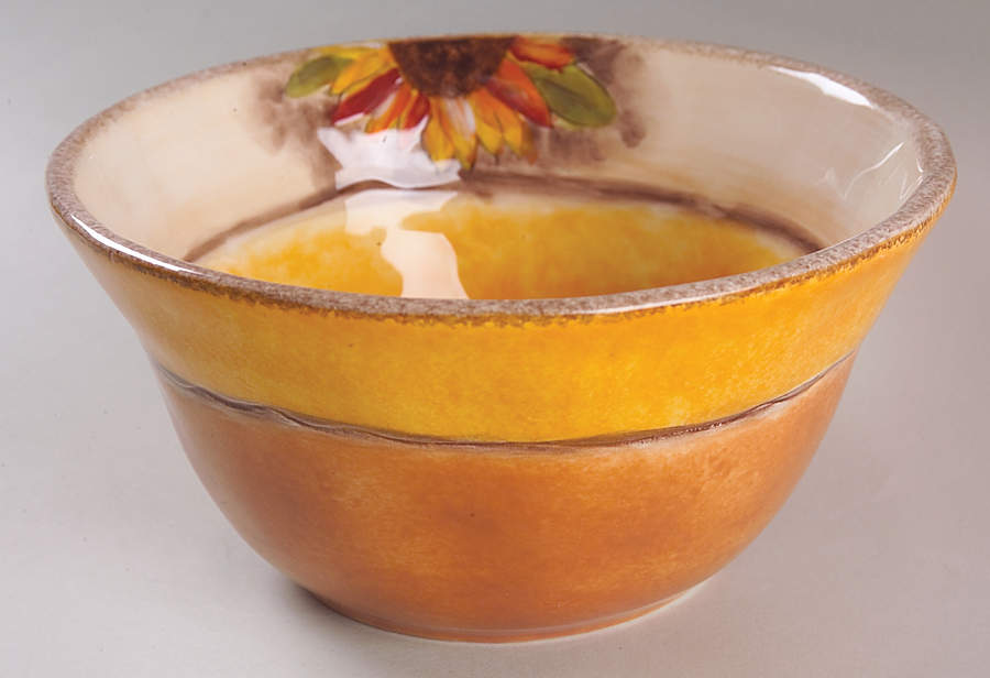 Tuscan Sunflower Soup/Cereal Bowl by Clay Art-1