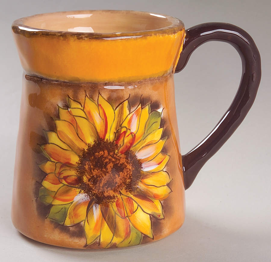 Tuscan Sunflower Mug by Clay Art-1