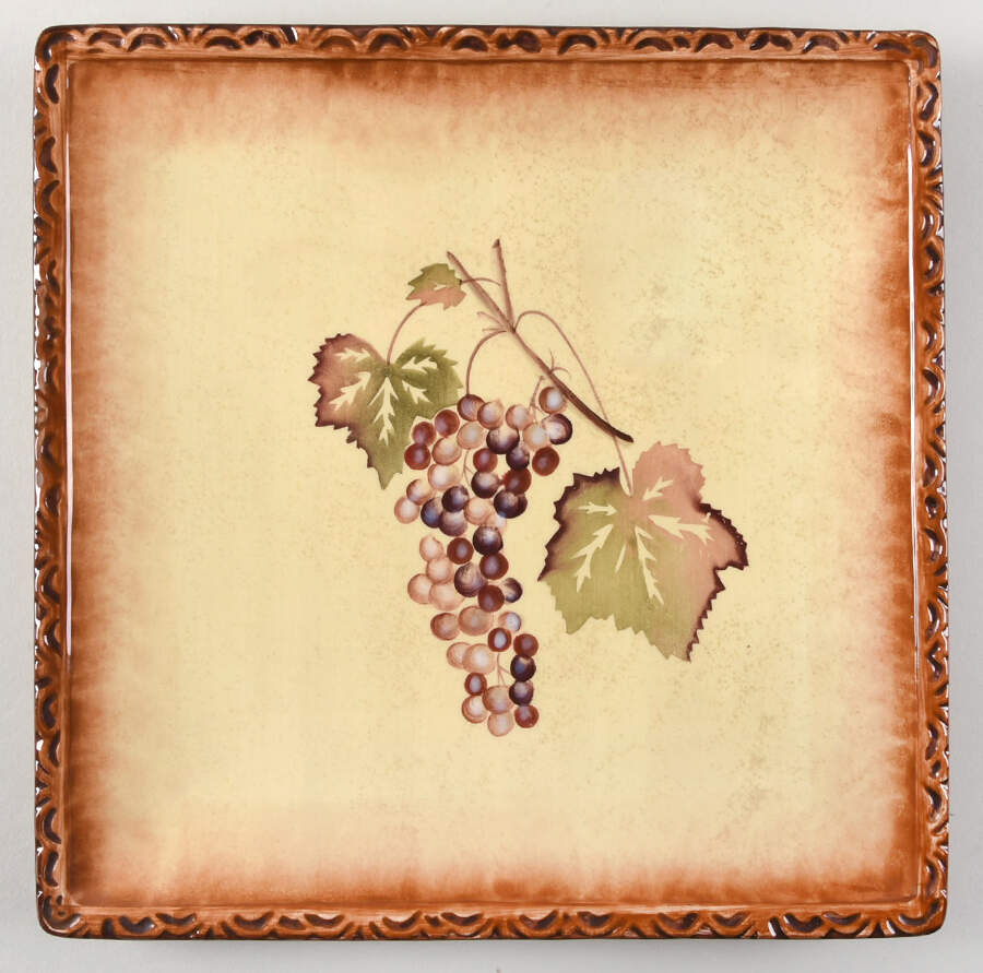 Vineyard Dinner Plate by Clay Art-1