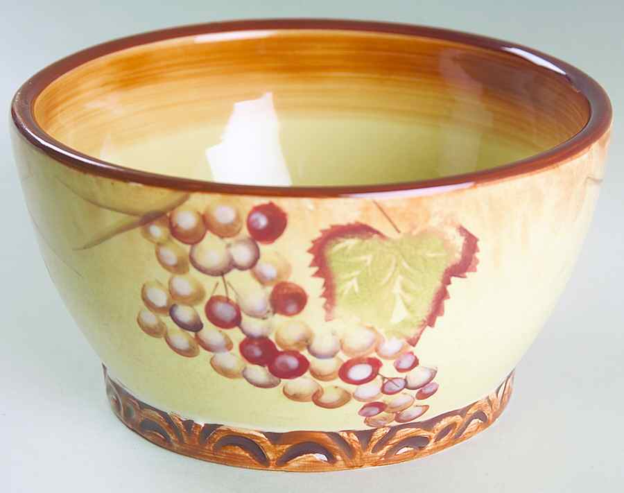 Vineyard Soup/Cereal Bowl by Clay Art-1
