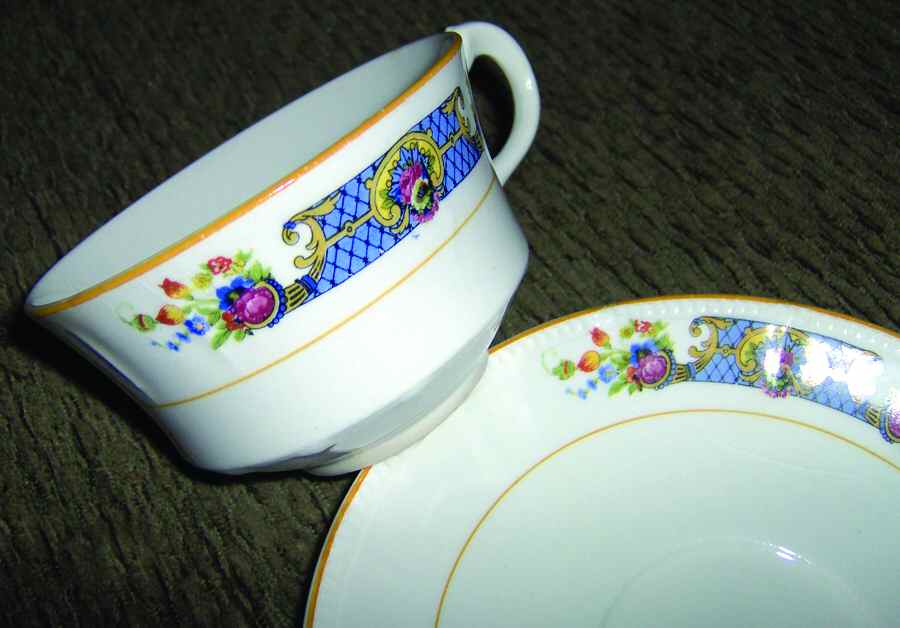CRO316 Flat Cup & Saucer Set by Crooksville-1