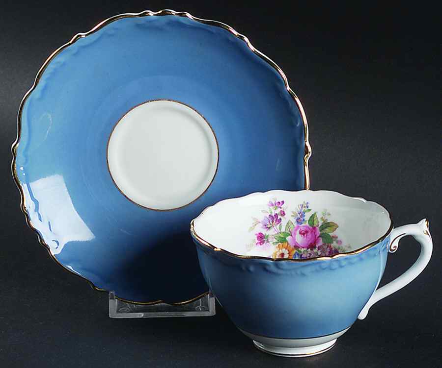 9143 Footed Cup & Saucer Set by Coalport-1