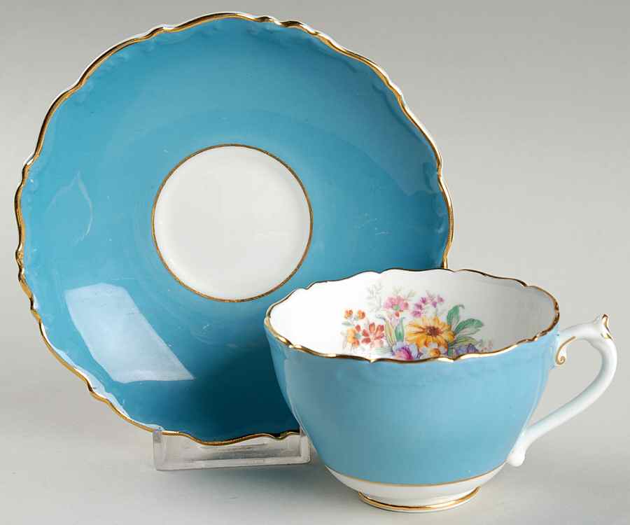 9143 Footed Cup & Saucer Set by Coalport-1