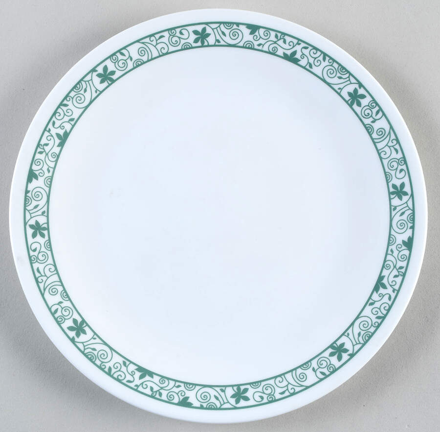 Green Winding Gate (Corelle) Luncheon Plate by Corning Corelle-1