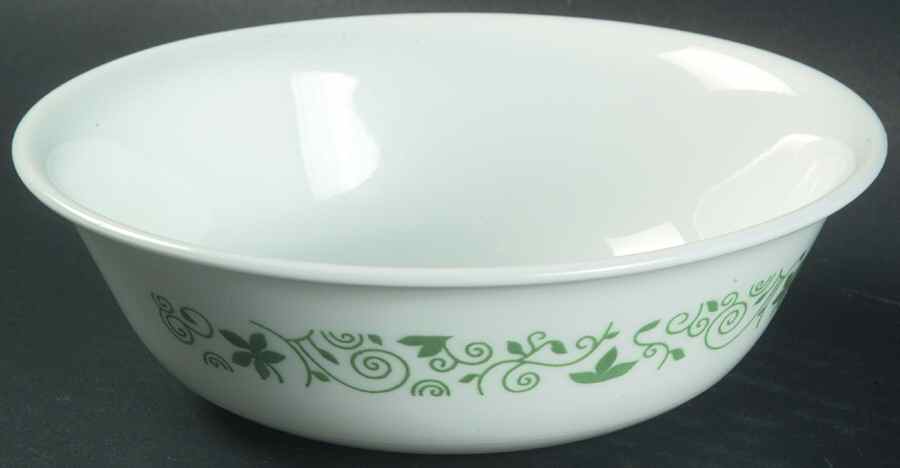 Green Winding Gate (Corelle) Coupe Cereal Bowl by Corning Corelle-1