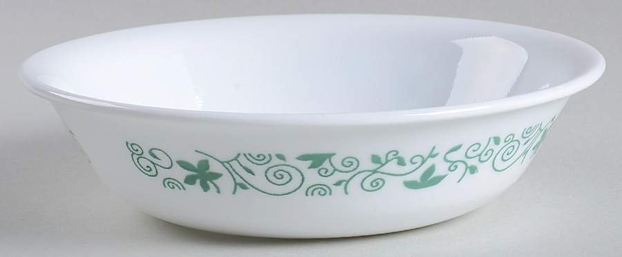 Green Winding Gate (Corelle) Fruit/Dessert (Sauce) Bowl by Corning Corelle-1