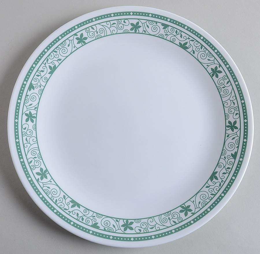 Green Winding Gate (Corelle) Dinner Plate by Corning Corelle-1