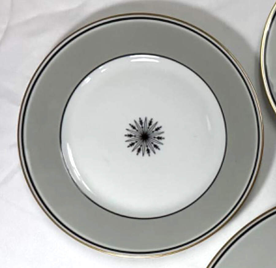 Directoire Gray Salad Plate by Ceralene-1