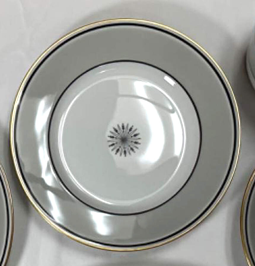 Directoire Gray Bread & Butter Plate by Ceralene-1