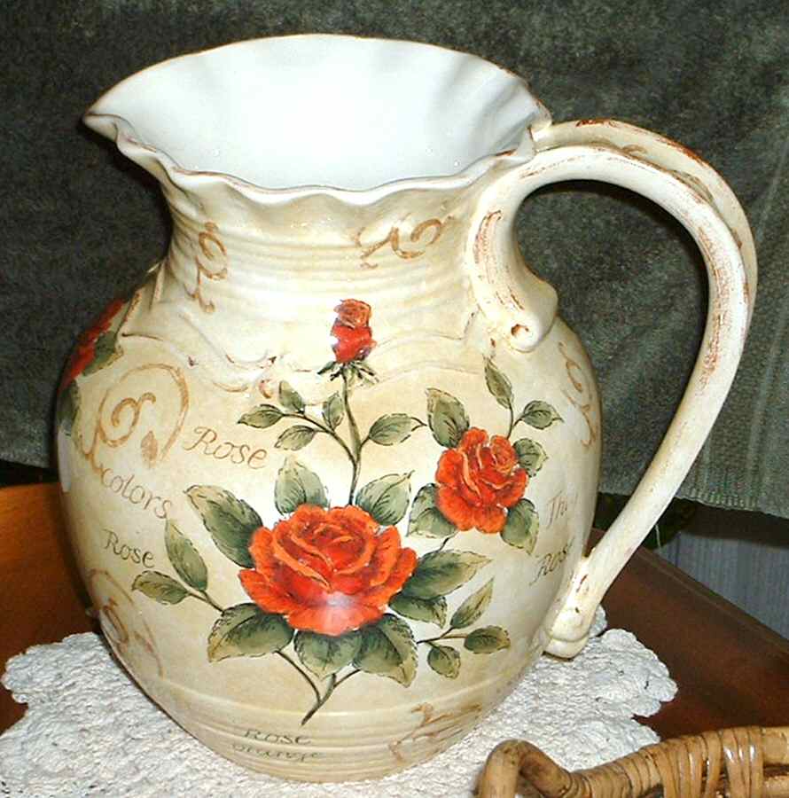 Classic Rose Pitcher by China (Made in China)-1