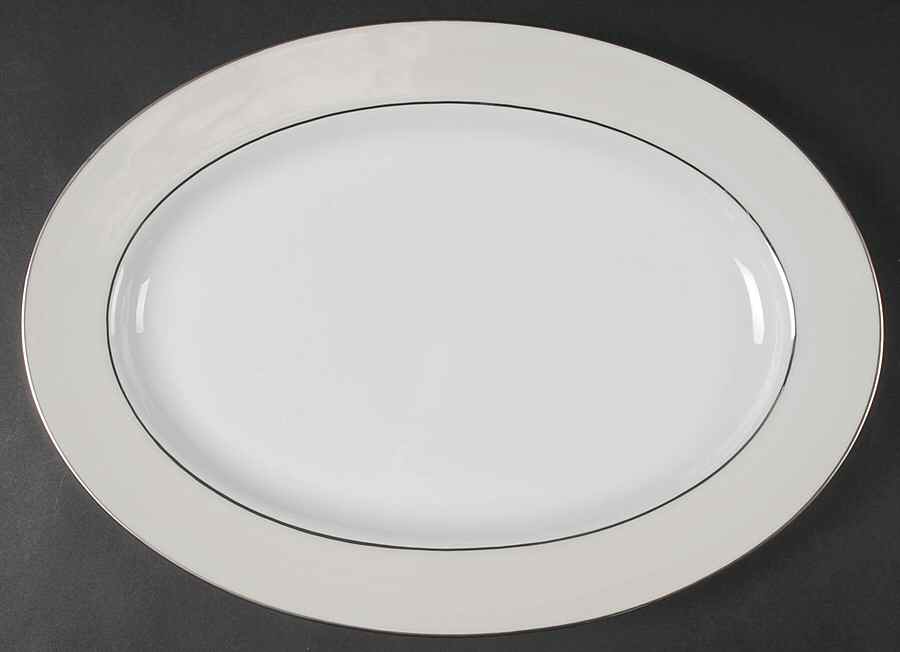 Luster 14" Oval Serving Platter by Crate & Barrel-1