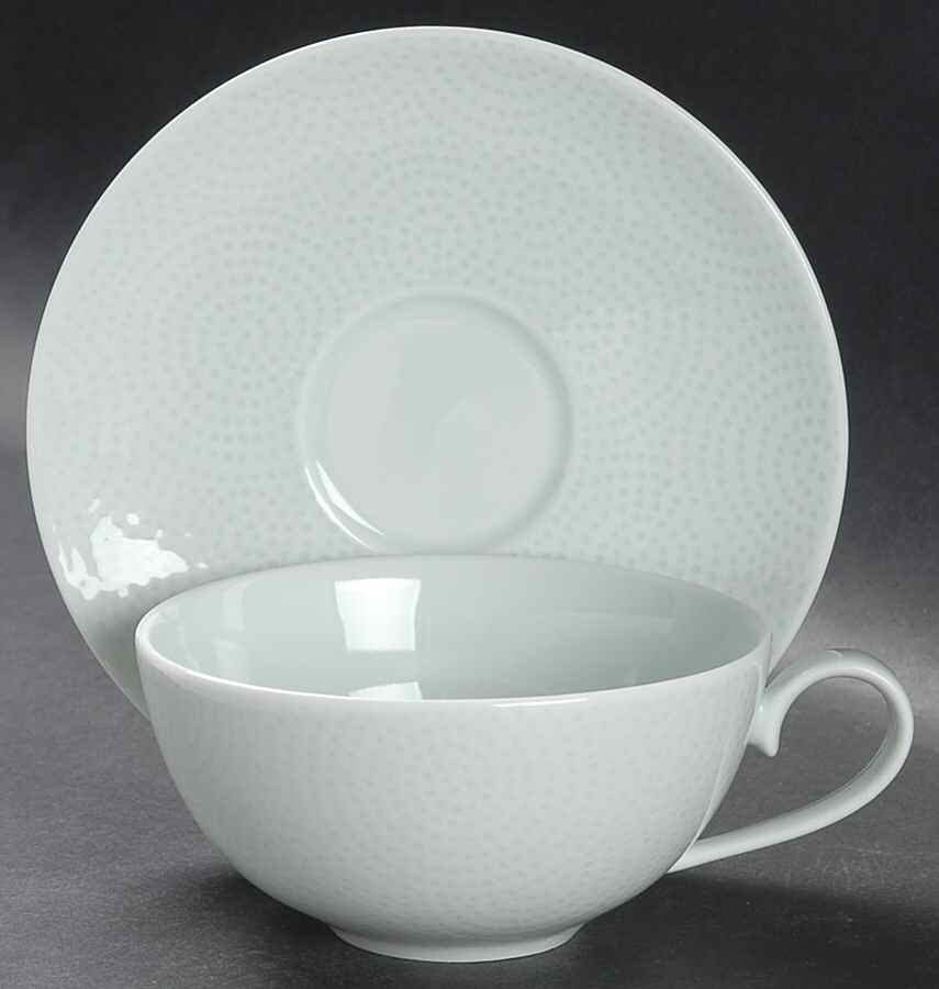 Celadon Edokomon Flat Cup & Saucer Set by Crate & Barrel-1