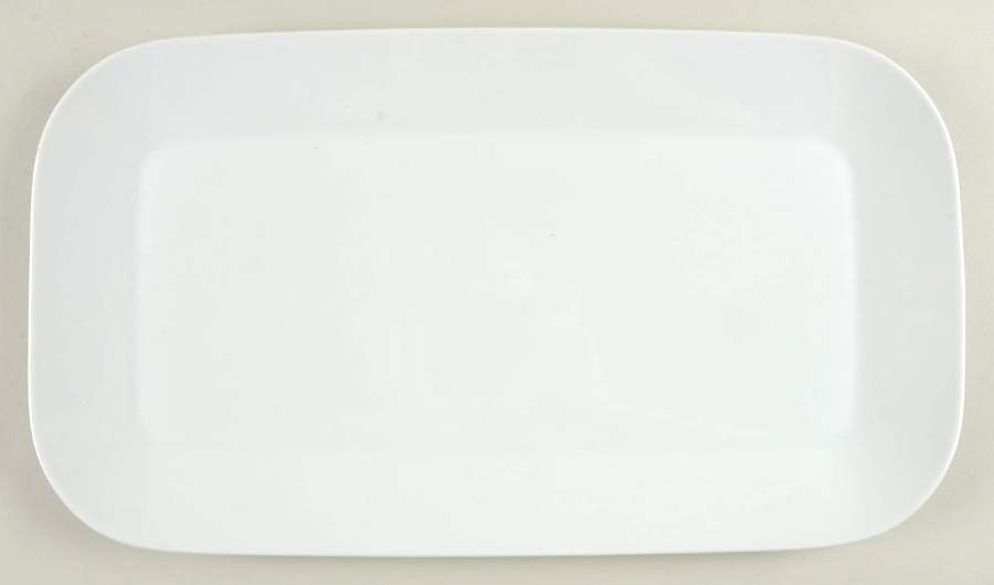 Quartet White 15" Rectangular Serving Platter by Crate & Barrel-1