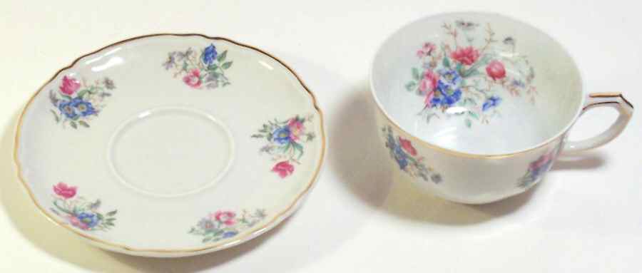 CHF1370 Flat Cup & Saucer Set by Charles Field Haviland-1