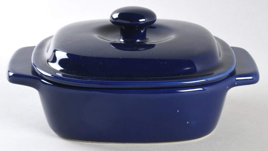 Indigo Blue 16 oz Square Covered Casserole by Chantal-1