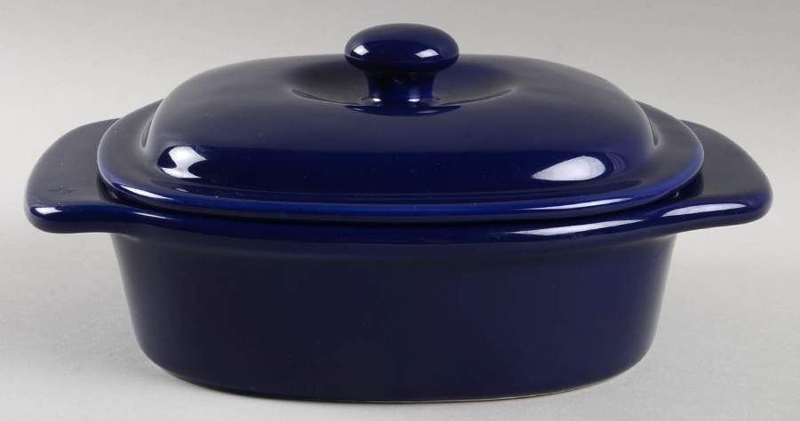 Indigo Blue 1 Quart Square Covered Casserole by Chantal-1