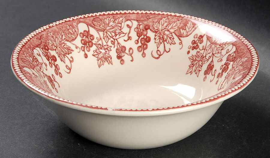 Vineyard Pink Coupe Cereal Bowl by Claytan-1
