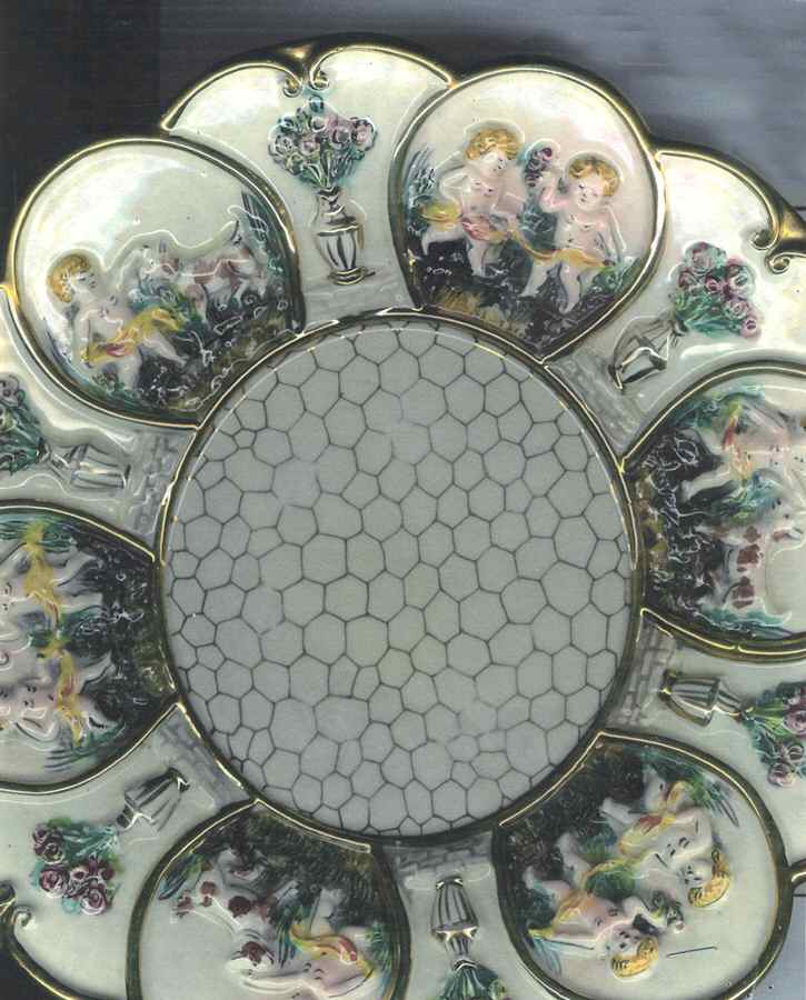 712-669 Oyster Plate by Capo-di-Monte (Italy)-1