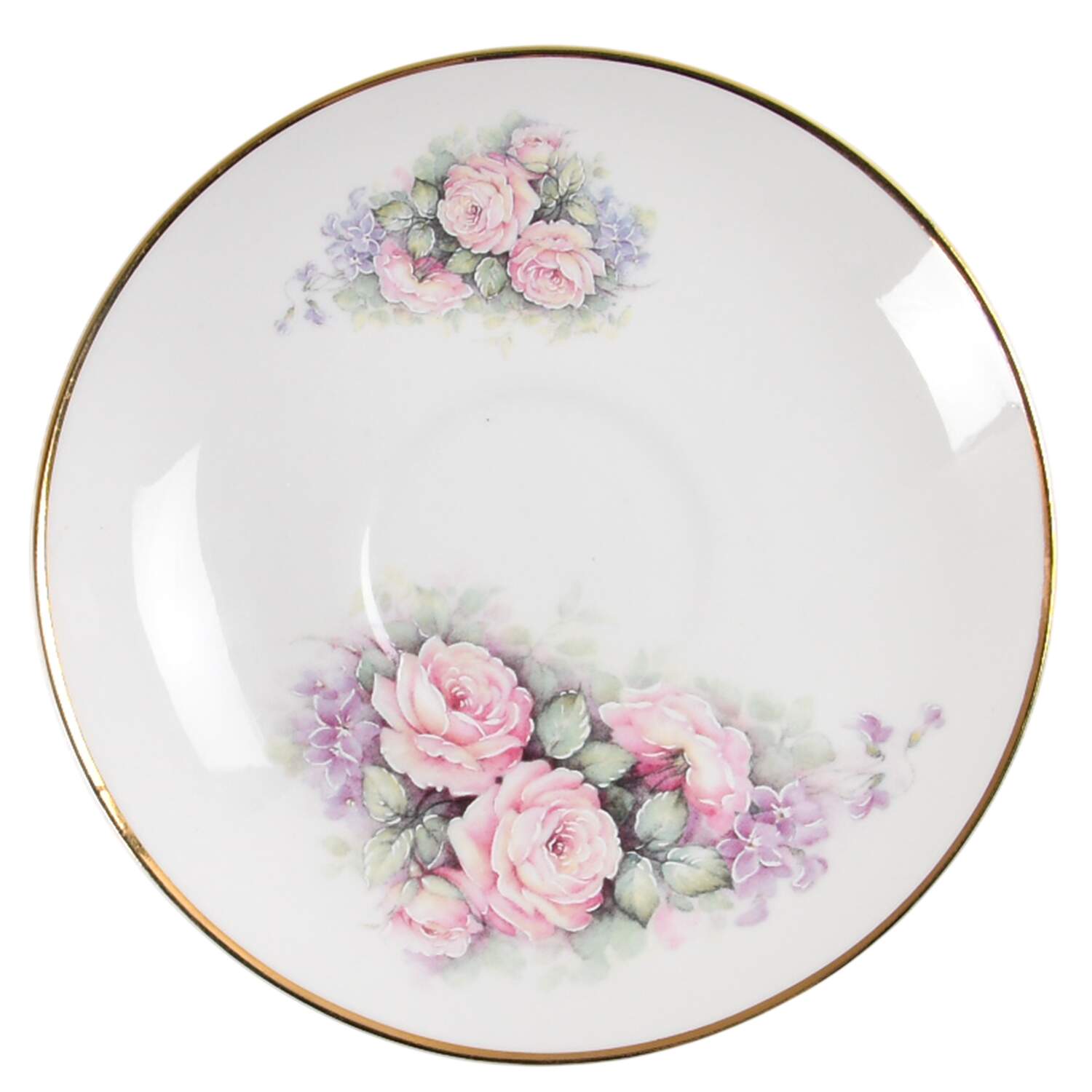 Romance Rose (Not Swirl) Saucer for Demitasse Cup by Crown Victorian-1